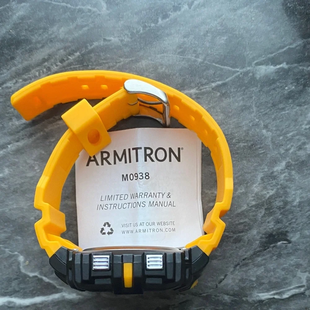 Man Armitron Black and Orange Digital Smartwatch